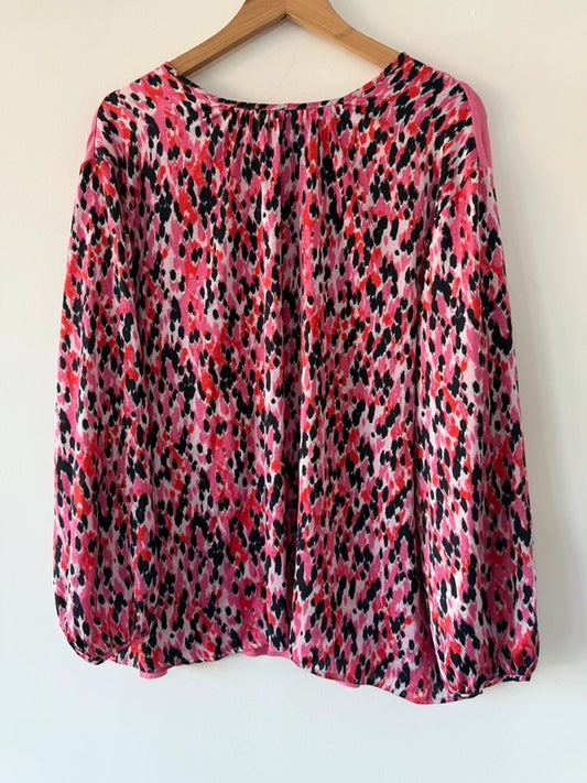 M&S Pink Patterned Blouse, preloved