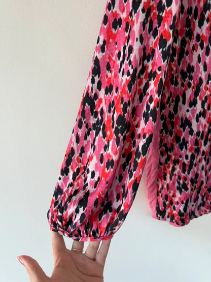 M&S Pink Patterned Blouse, photo 3 of 5