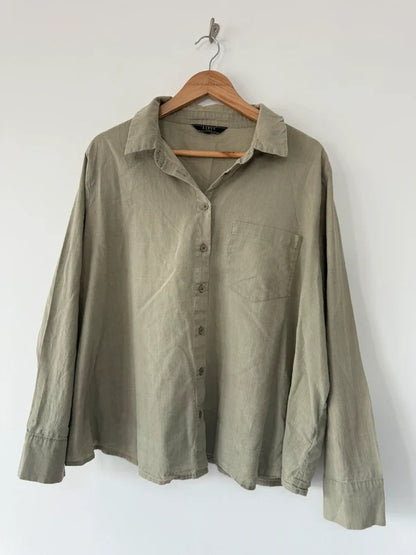 Lipsy Green Khaki Shirt, preloved