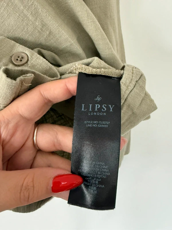 Lipsy Green Khaki Shirt, photo 3 of 5