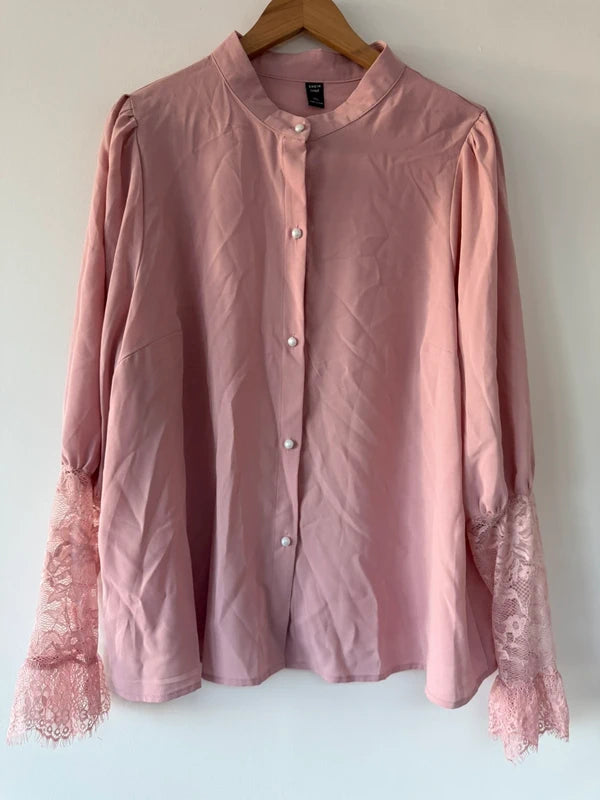 Shein Curve Pink Shirt, photo 2 of 4