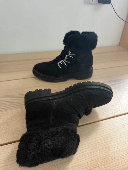 Black Fluffy Suede Boots, photo 2 of 4