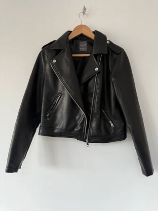Primark Leather Black Jacket, preloved