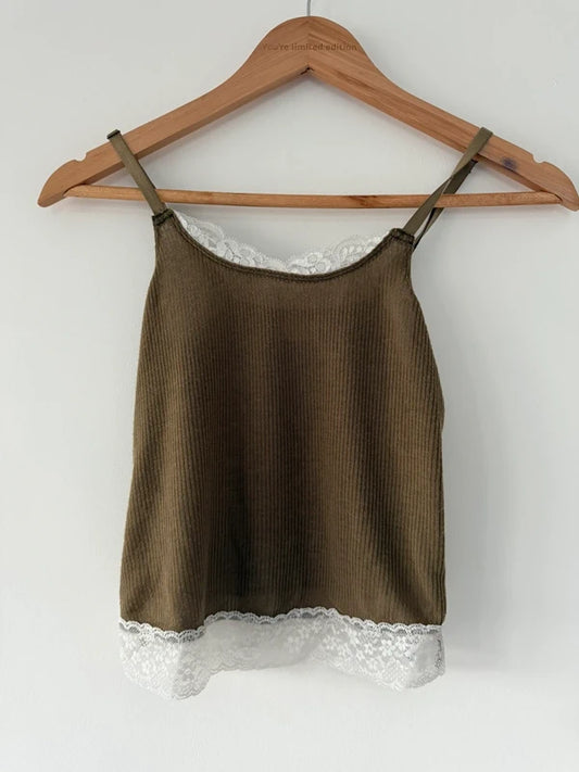 Urban Outfitters Out From Under Green Next Lace Cami, preloved