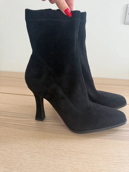 Linzi Black Sock Boots, photo 2 of 5