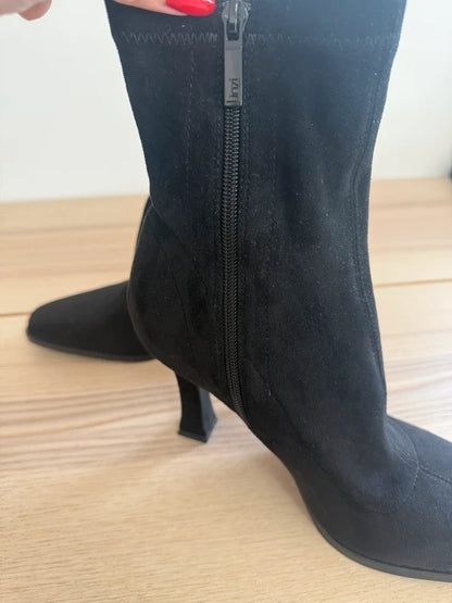 Linzi Black Sock Boots, photo 3 of 5