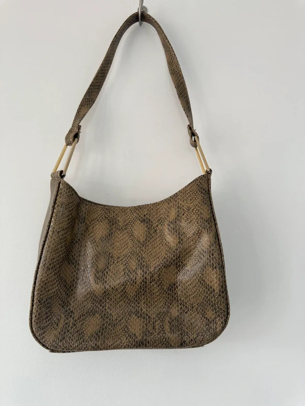 Y2K Style Snakeskin Shoulder Bag, preloved