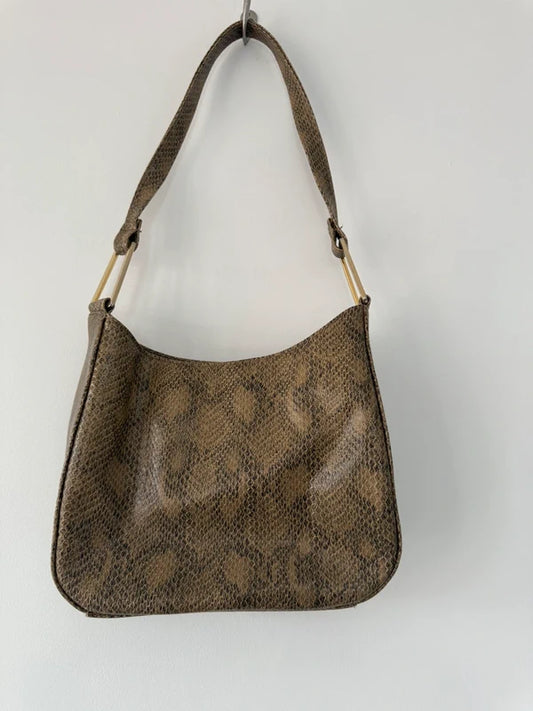 Y2K Style Snakeskin Shoulder Bag, preloved
