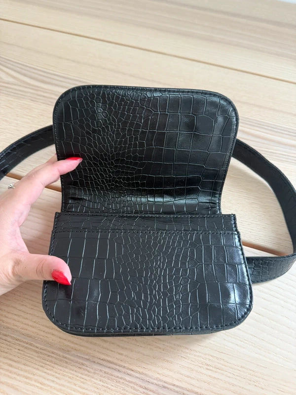Belt Bag Black Crocodile Style, photo 2 of 3