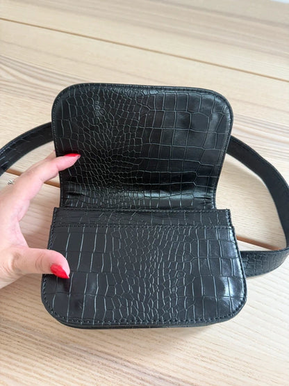 Belt Bag Black Crocodile Style, photo 2 of 3