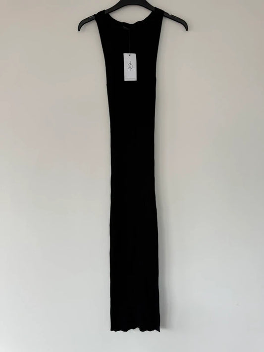 Stradivarius Maxi Knitted Black Dress, preloved