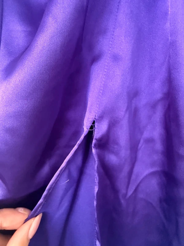 Zara purple satin skirt, photo 3 of 5