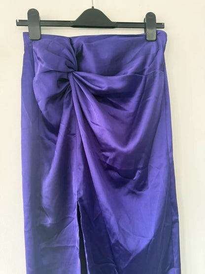 Zara purple satin skirt, photo 4 of 5