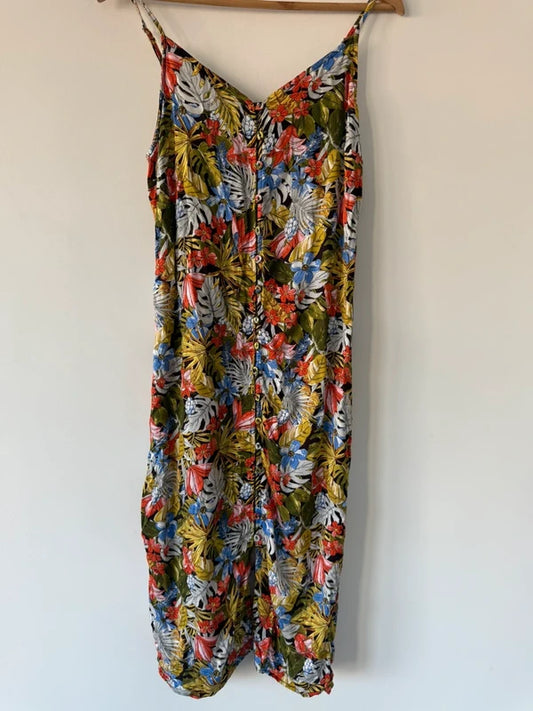 TU button up floral dress, preloved