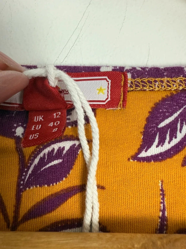 Joe browns mustard and purple print top, photo 4 of 5