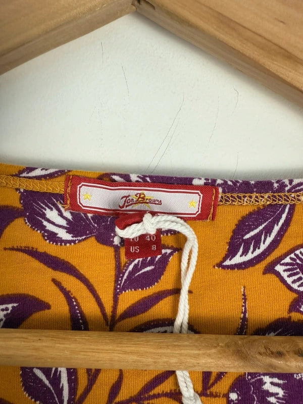Joe browns mustard and purple print top, photo 5 of 5