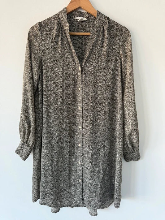 H&M leafy roomy shirt dress, preloved