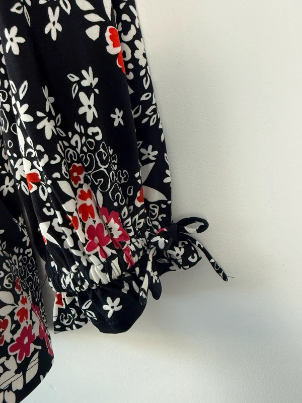 Pour moi black floral print Y2K top, photo 4 of 4