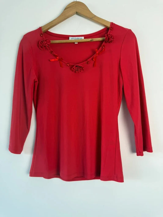 Gray and Osbourn y2k red top, photo 2 of 4