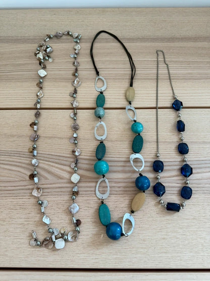 Jewellery bead necklace bundle, preloved