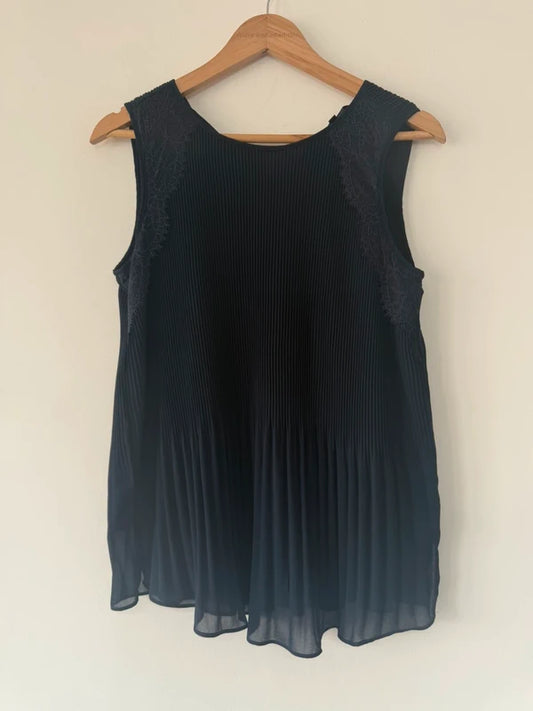 Next navy blue blouse top, preloved