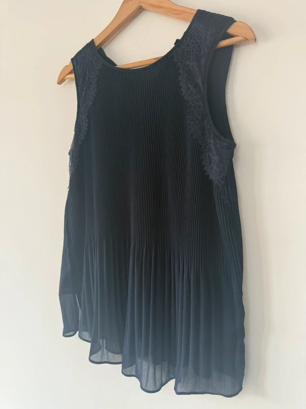 Next navy blue blouse top, photo 2 of 5