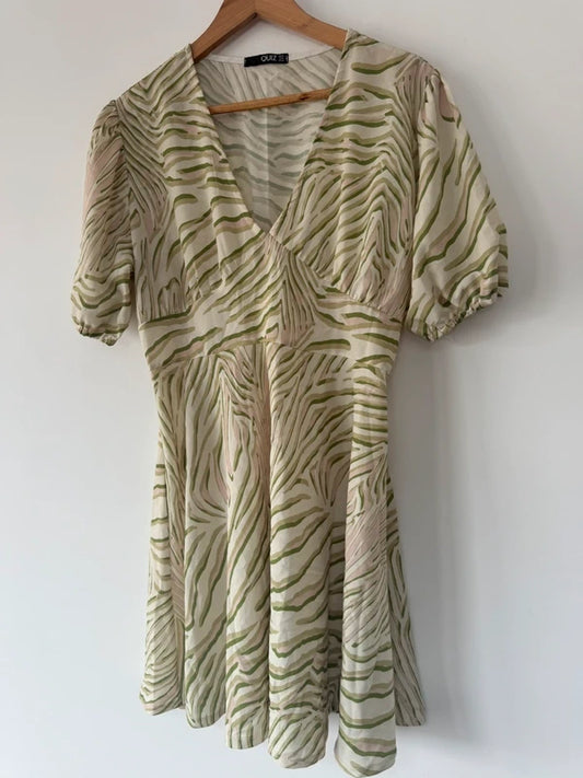 Quiz green print summer dress, photo 2 of 5