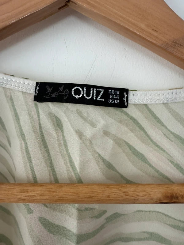 Quiz green print summer dress, photo 4 of 5