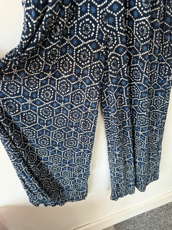 Monsoon navy patterned jumpsuit, photo 3 of 5