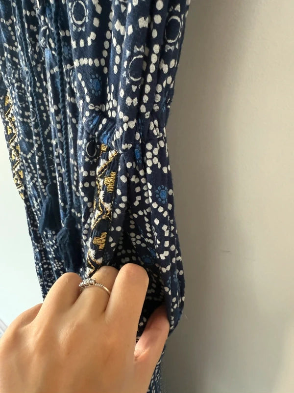 Monsoon navy patterned jumpsuit, photo 4 of 5