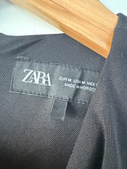 Zara black cut out silver bow mini dress, photo 5 of 5