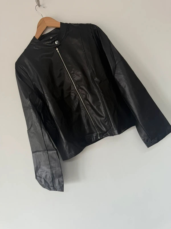 Shein leather style jacket, preloved