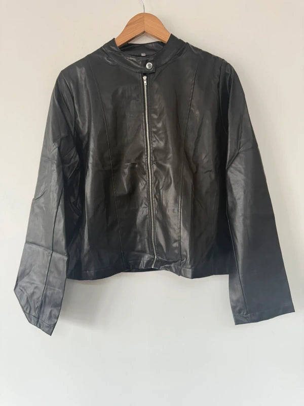 Shein leather style jacket, photo 2 of 3