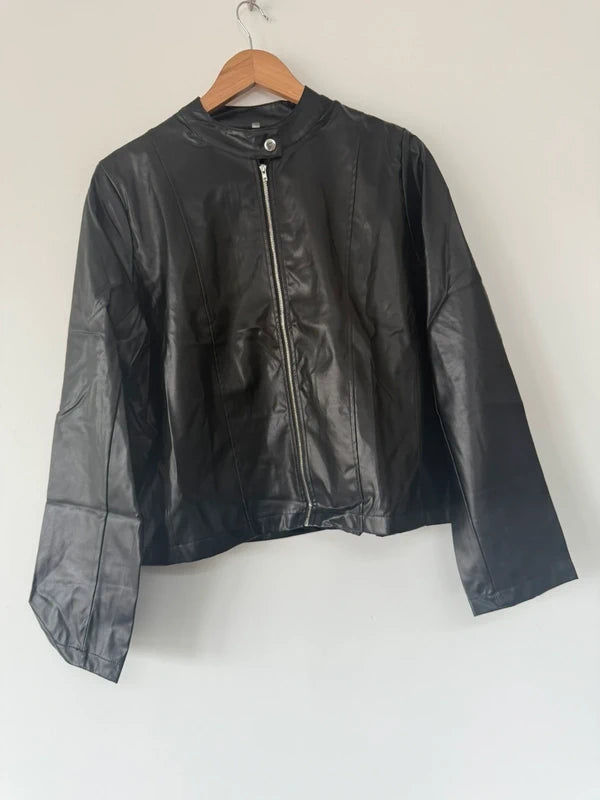 Shein leather style jacket, photo 3 of 3