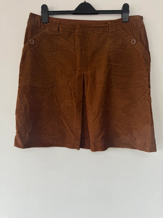 Next brown cord style skirt, preloved