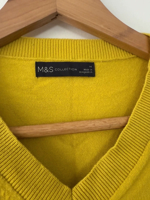 M&S yellow mustard jumper, photo 3 of 4