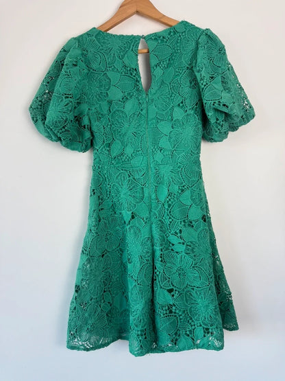 Lipsy green lace smock dress, photo 4 of 5