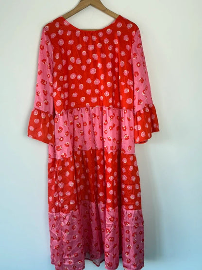 Shein pink and red leopard print dress, photo 2 of 3