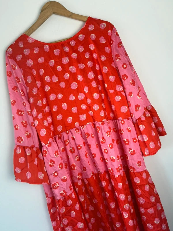 Shein pink and red leopard print dress, photo 3 of 3