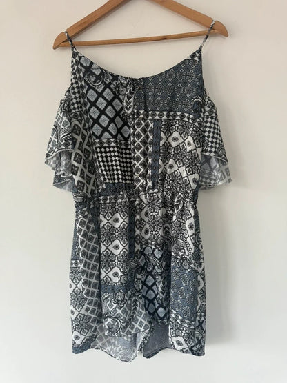Select patterned play suit, preloved