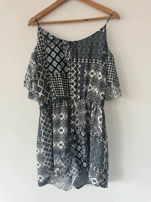 Select patterned play suit, preloved