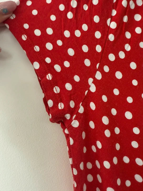 Red polka dot short sleeved top TU, photo 5 of 5